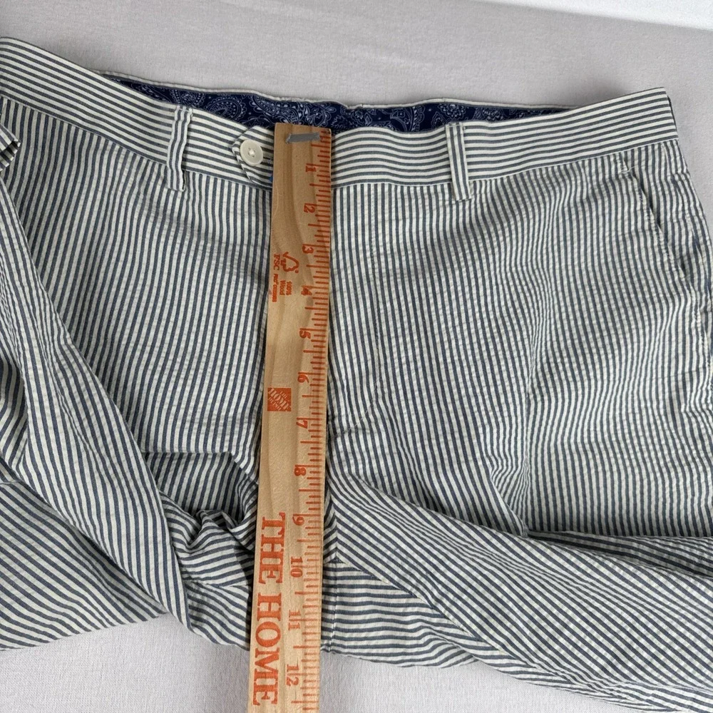 Lauren Ralph Lauren Mens Blue White Seersucker Chino Pants  fits 34*27 Coastal